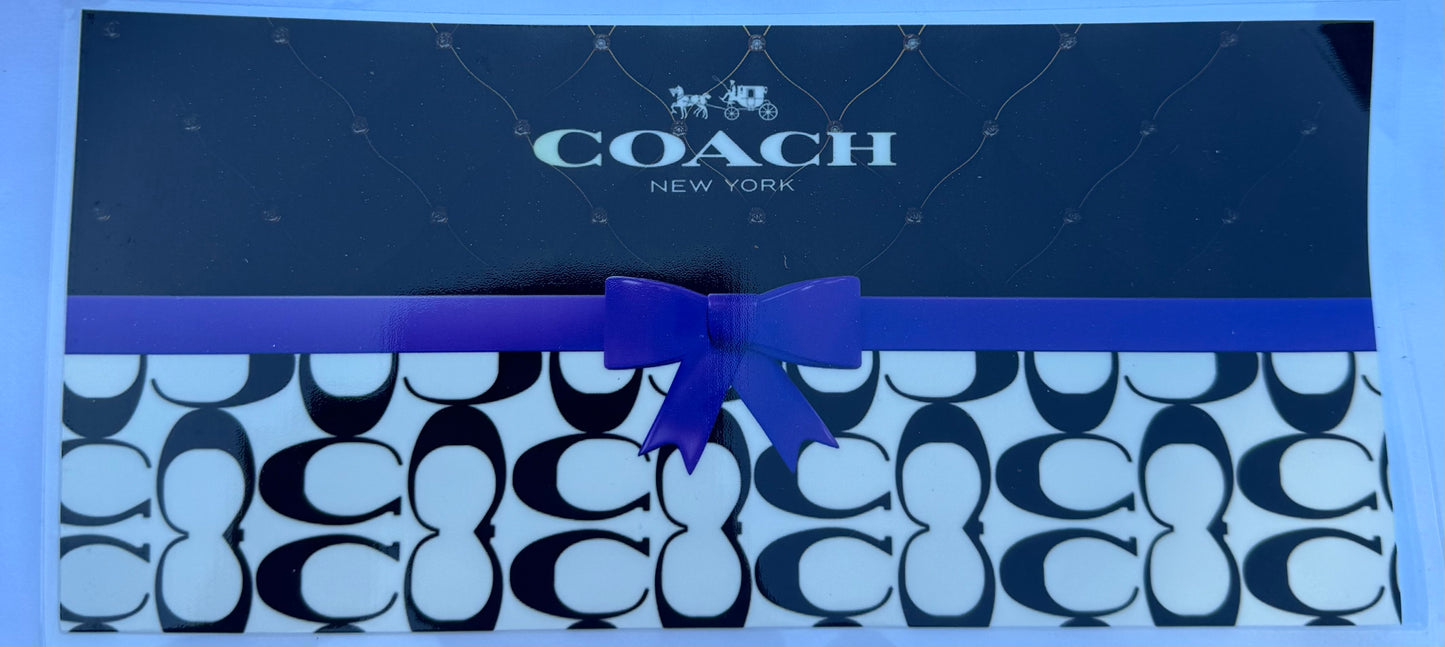 Cup wraps uvdtf coach purple ribbon