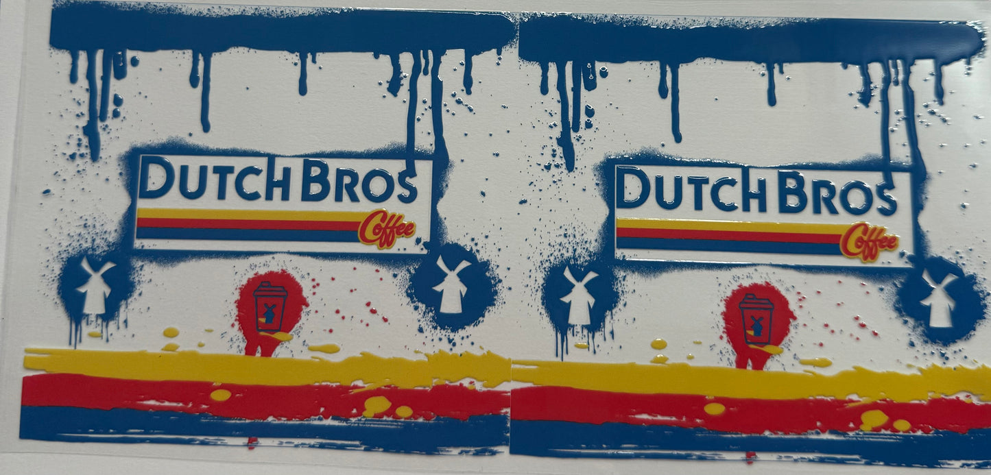 Cup wraps uvdtf Dutch bros blue drip