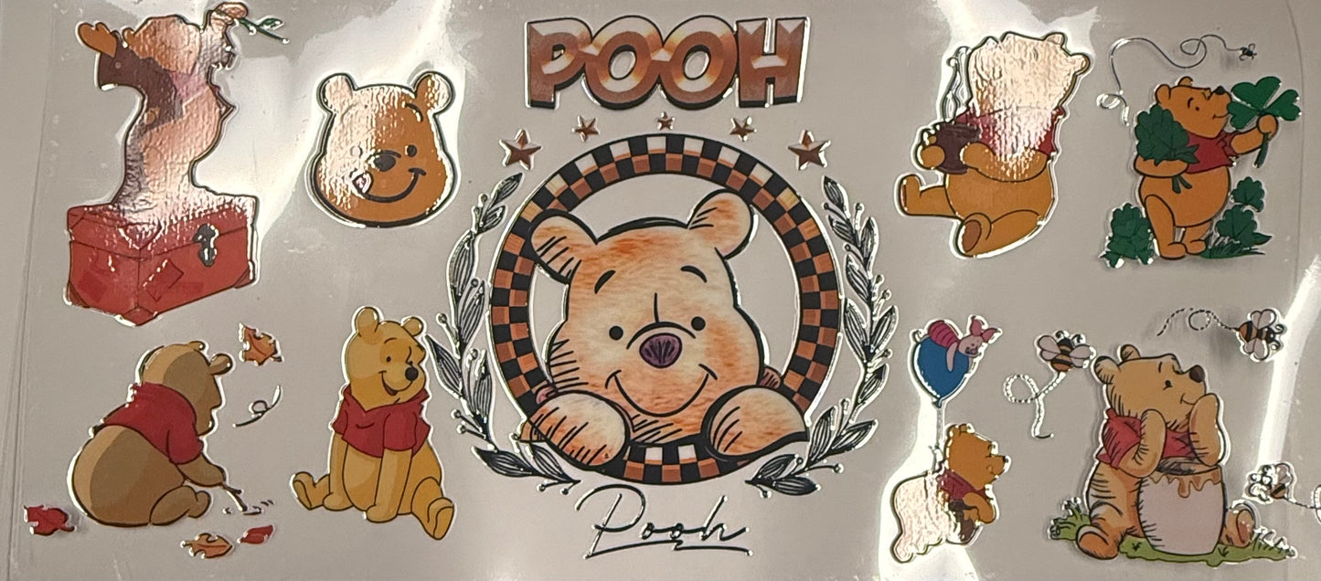 Cup wraps uvdtf Winnie the Pooh inside circle