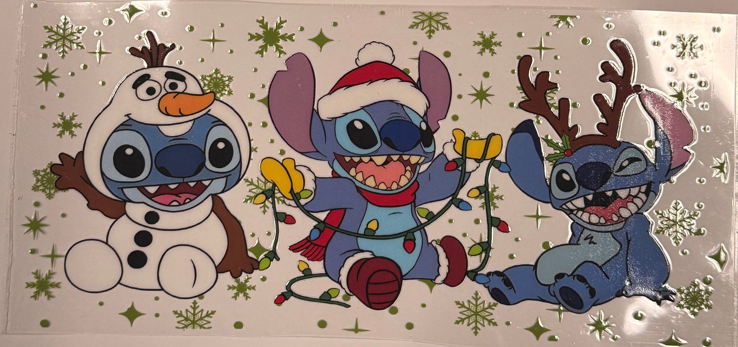 Cup wraps uvdtf Christmas stitch Olaf