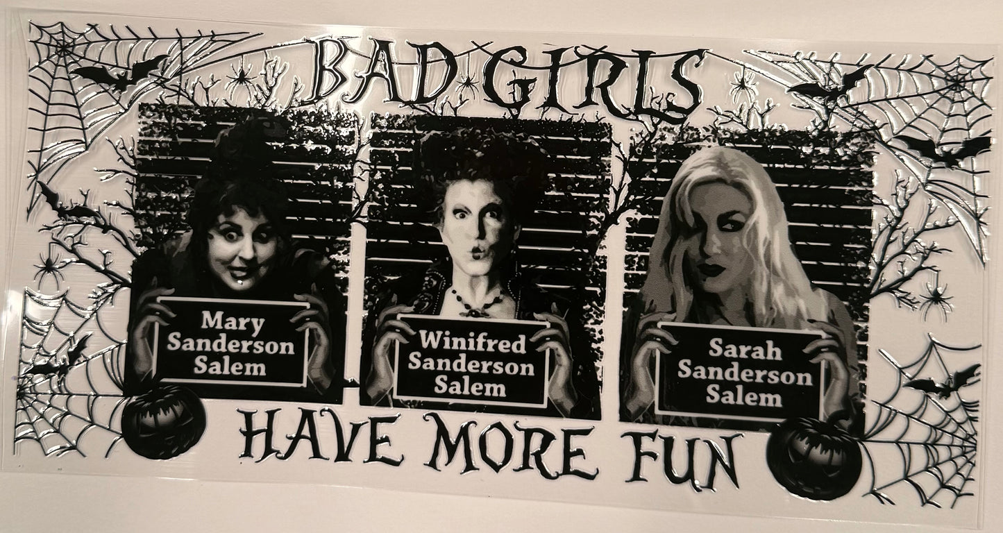 Cup wraps uvdtf h girls bad girls hocus pocus