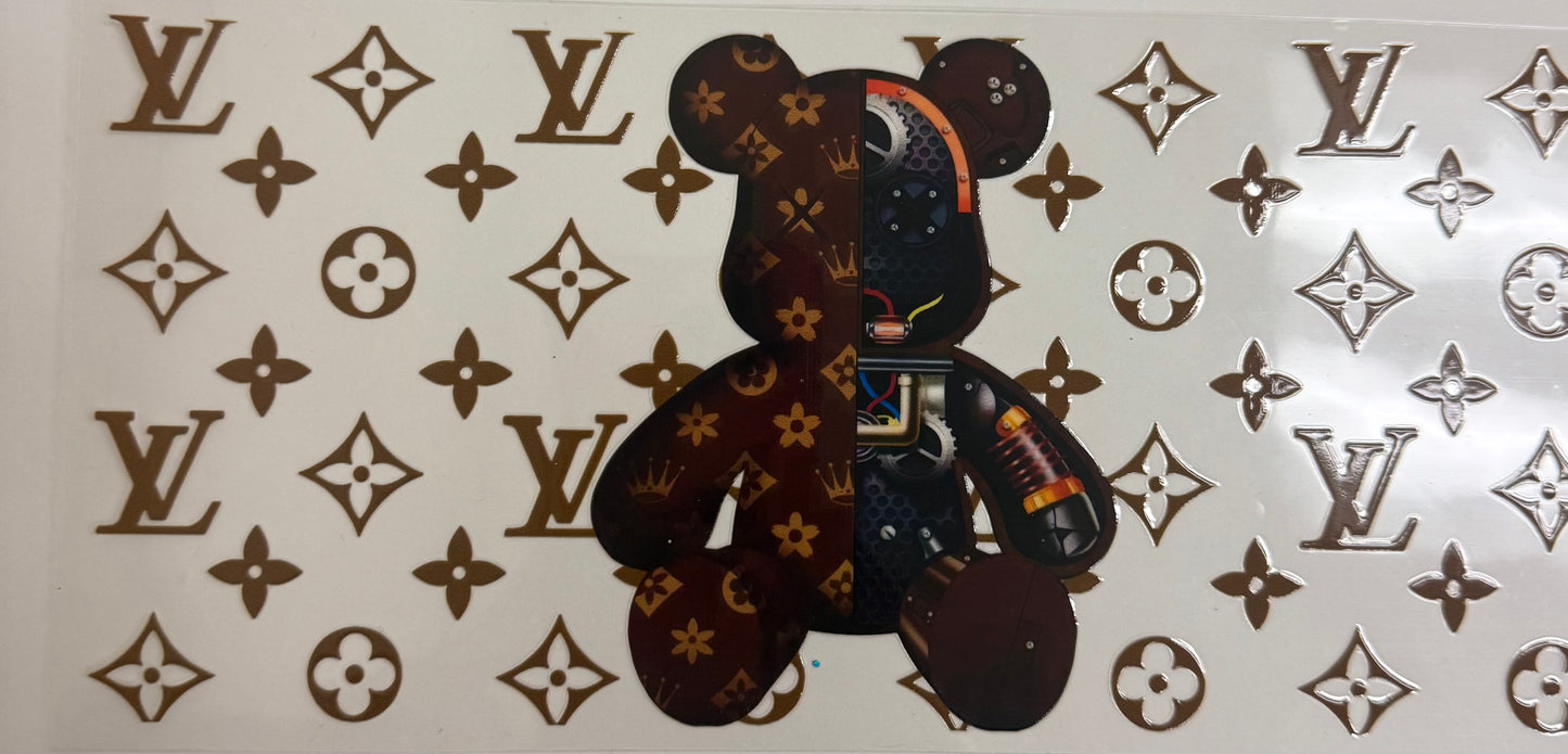 Cup wraps uvdtf lv teddy bear