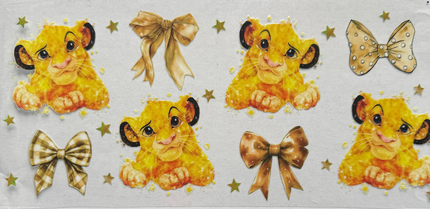 Cup wrap dtf Lion kin