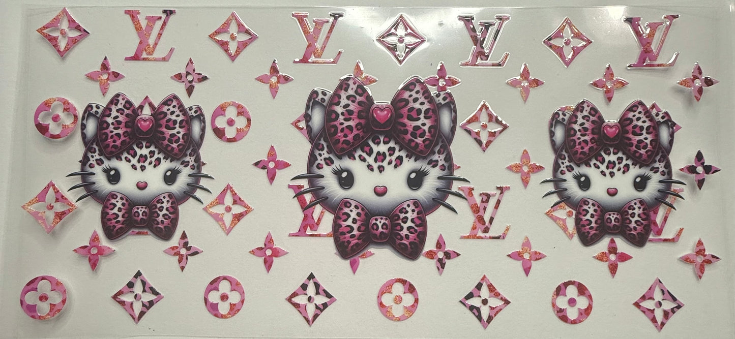 Cup wraps uvdtf pink lv hello kitty
