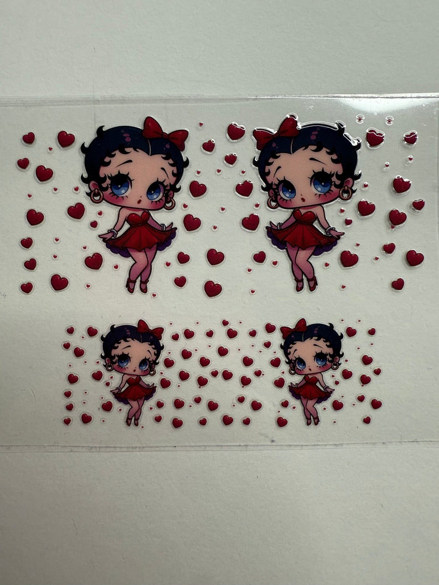 Uvdtf wraps Mini Stanley Betty boop red hearts