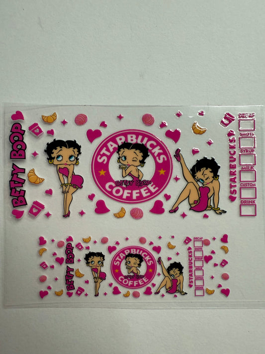 Uvdtf wraps Mini Stanley Starbucks Betty Boop