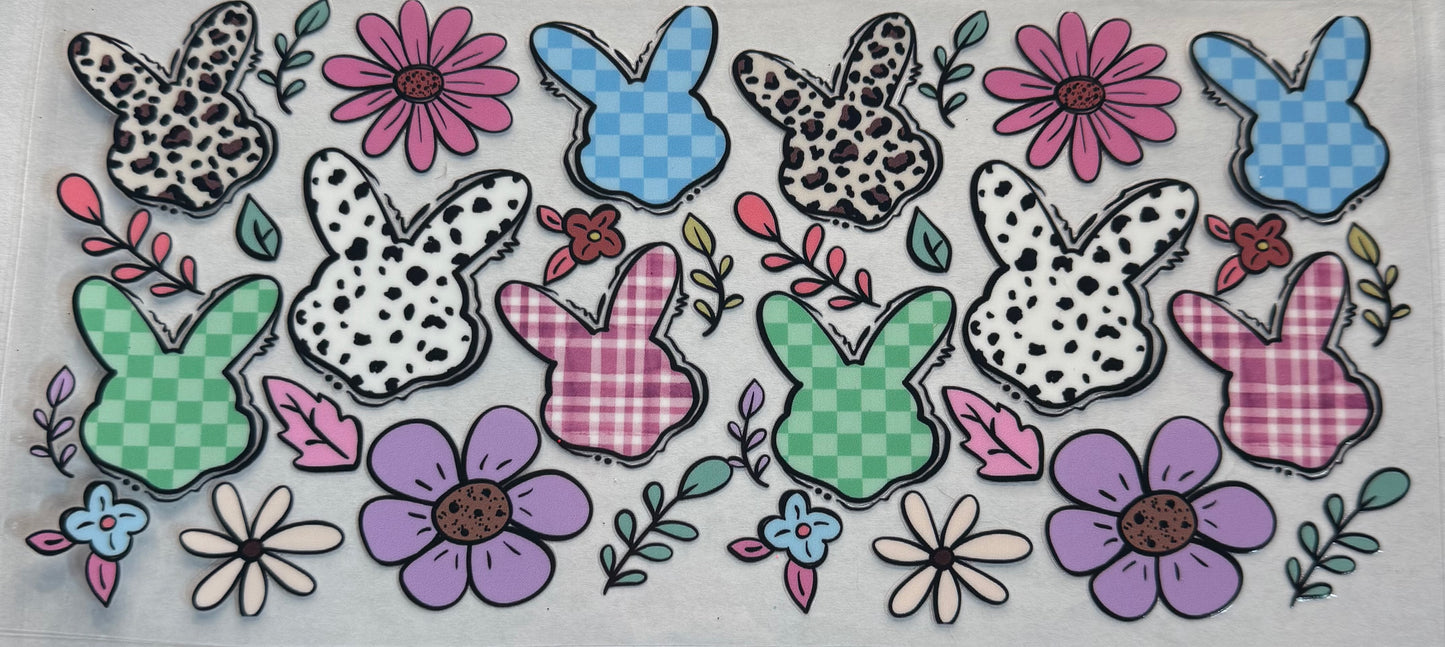 Cup wraps dtf Easter bunnies