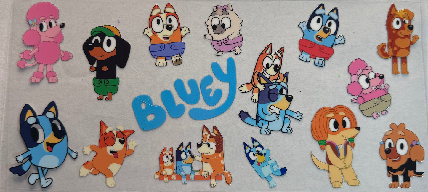 Cup wraps dtf Bluey