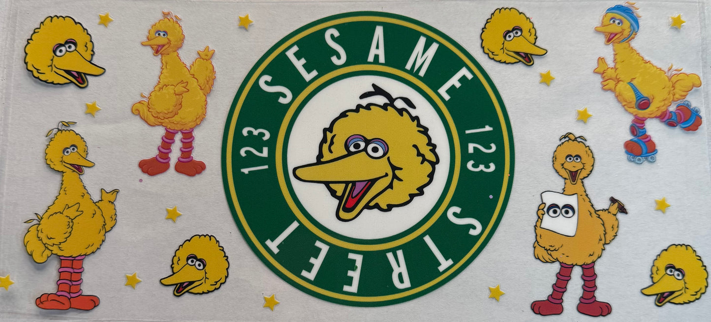 Cup wraps dtf Sesame Street