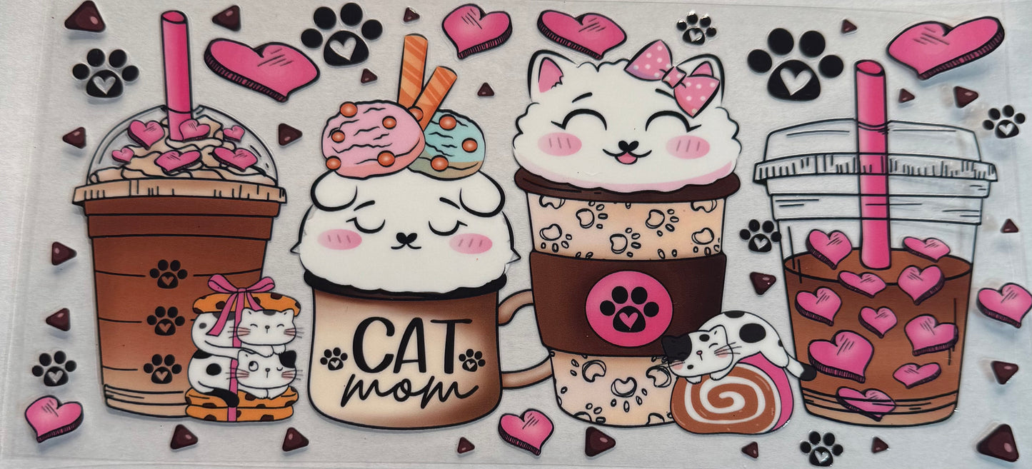Cup wraps dtf Cat mom
