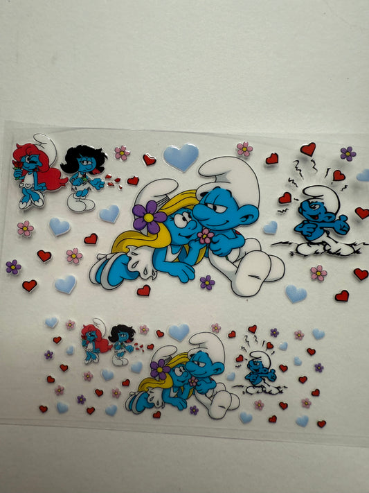 Uvdtf wraps Mini Stanley smurfs hearts