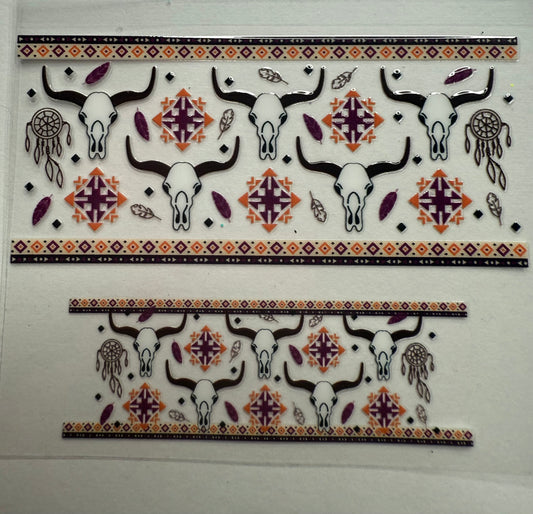 Uvdtf wraps Mini Stanley western steer head