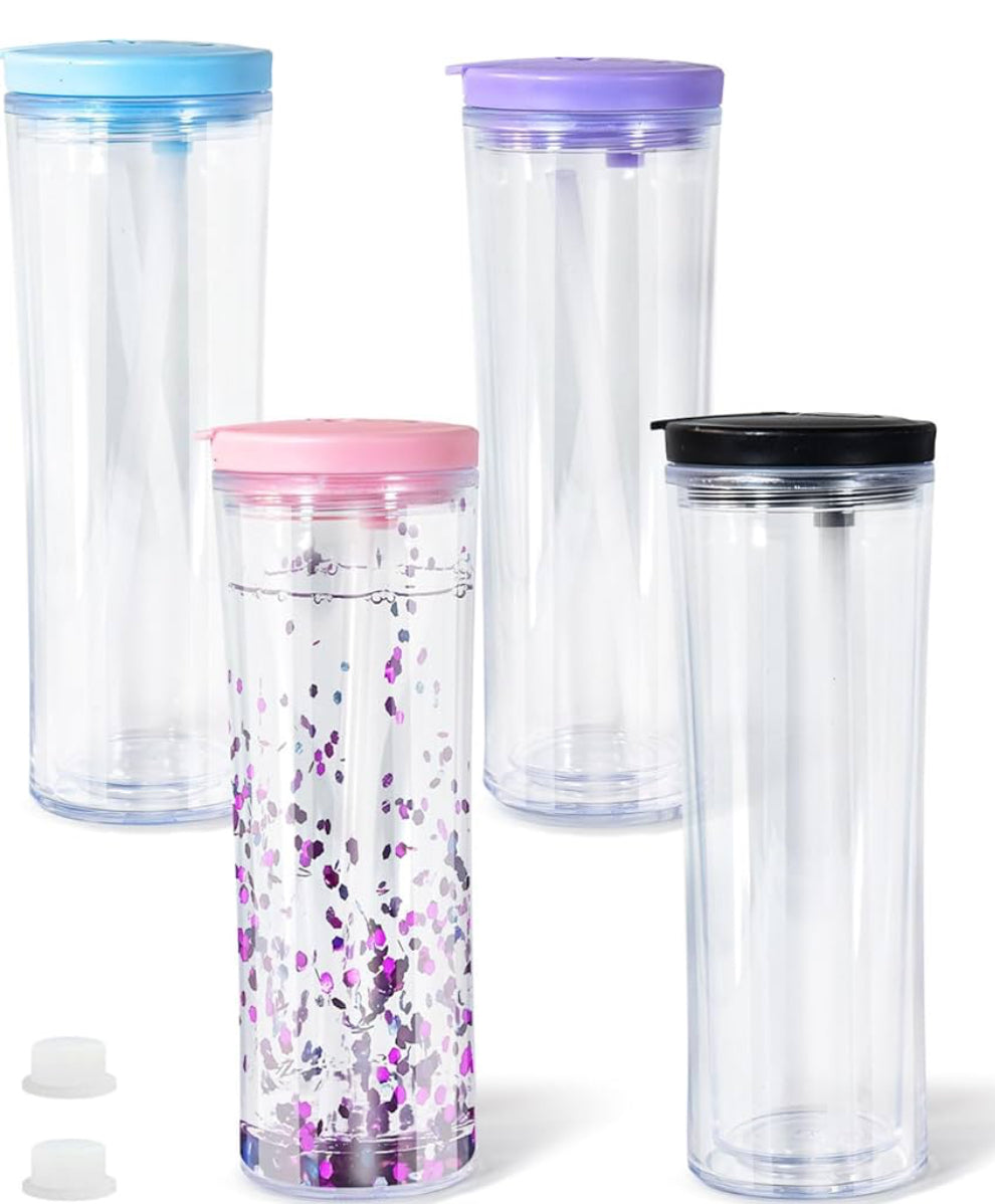 25oz snow globe plastic flip lidS