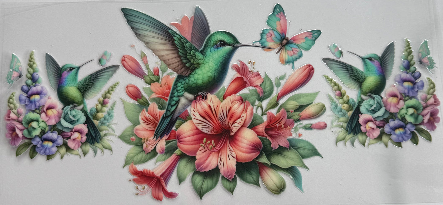 Cup wraps uvdtf hummingbird