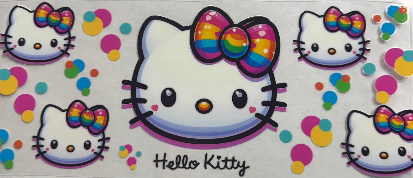 uvdtf transfer wrap Rainbow hello kitty