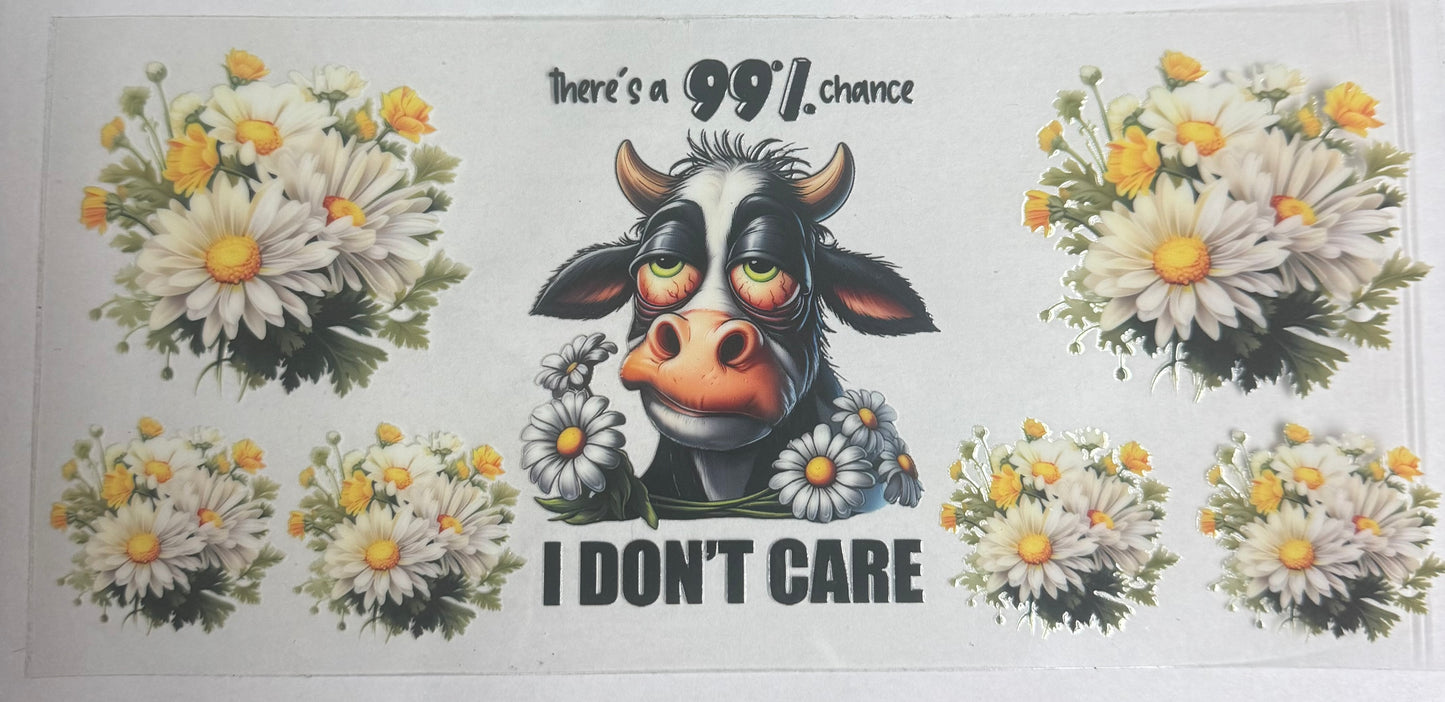 Cup wraps uvdtf highland cow I don’t care