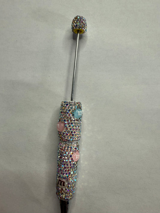 Beadable pens just the pen full rhinestone m&m candy