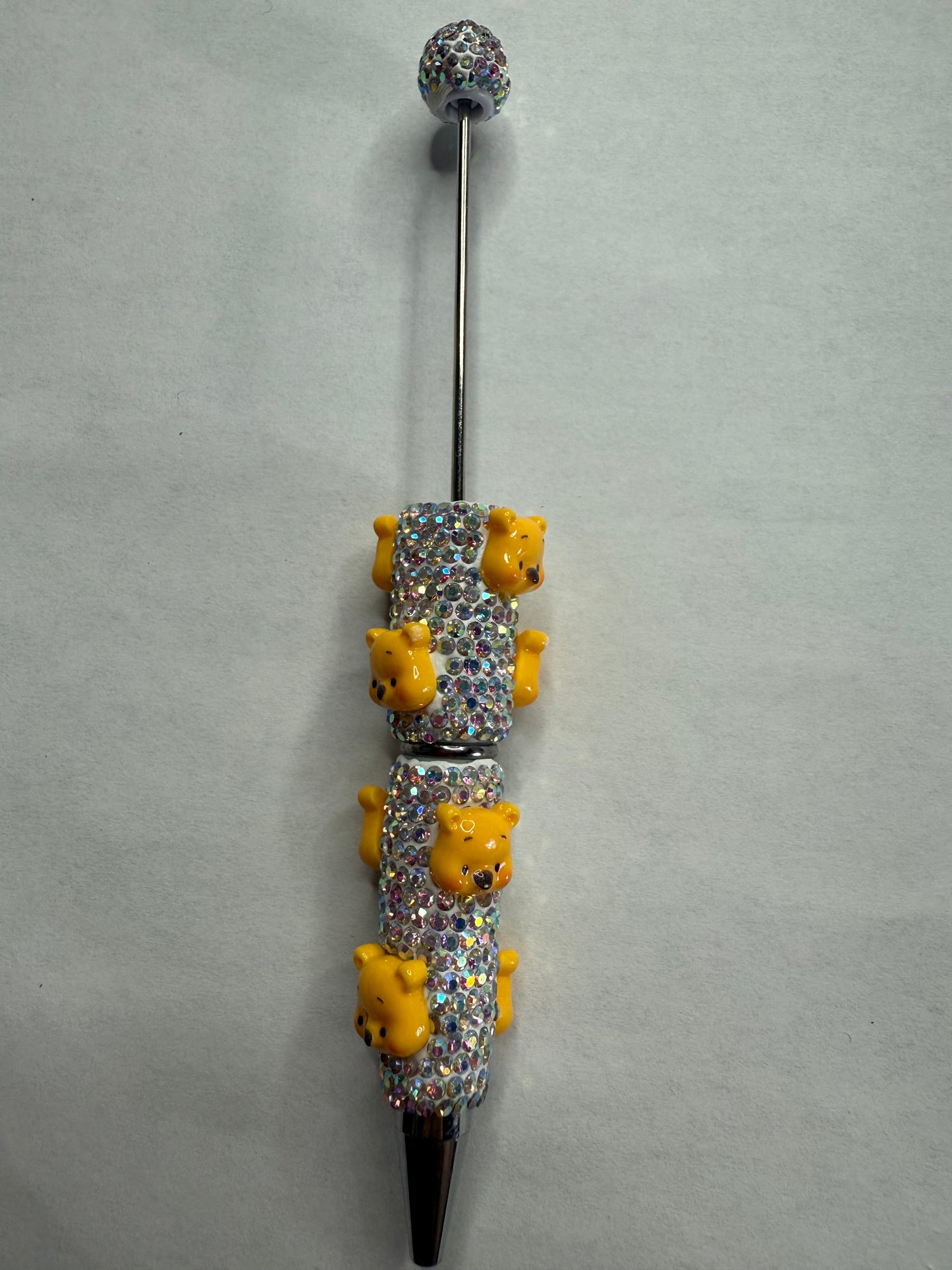 Plain Beadable pens just the pen Full rhinestone Pooh heads only