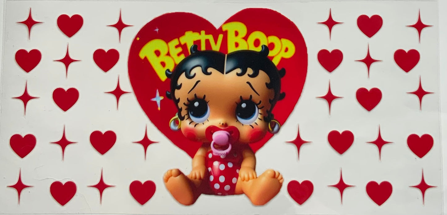 uvdtf transfer wrap Betty boop hearts