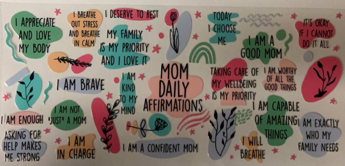 uvdtf transfer wrap mom daily affirmation