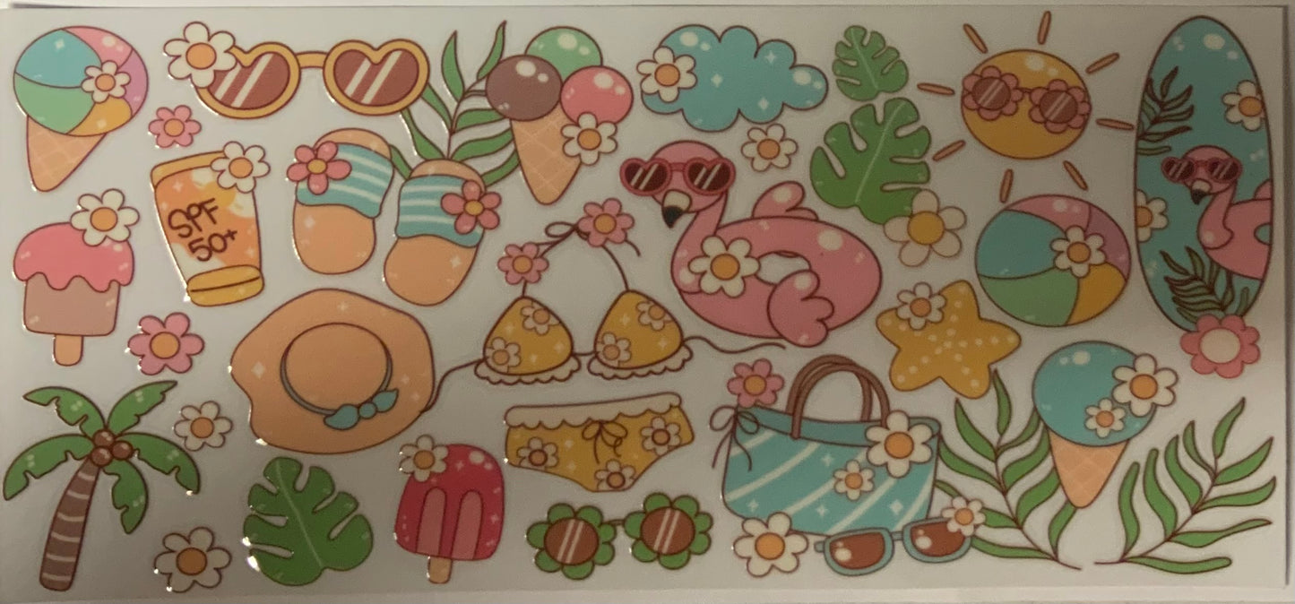 uvdtf transfer wrap summer things
