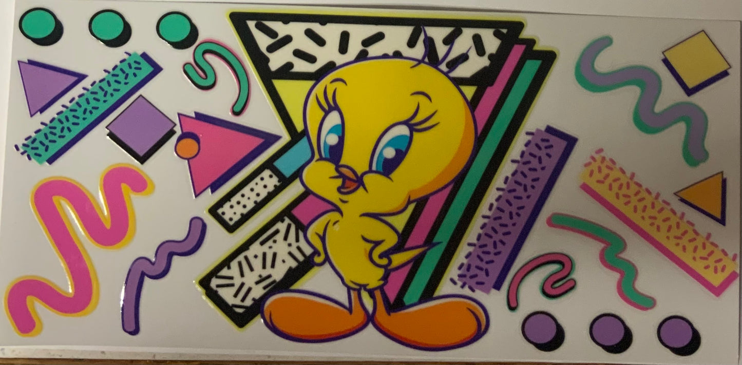 uvdtf transfer wrap retro tweety