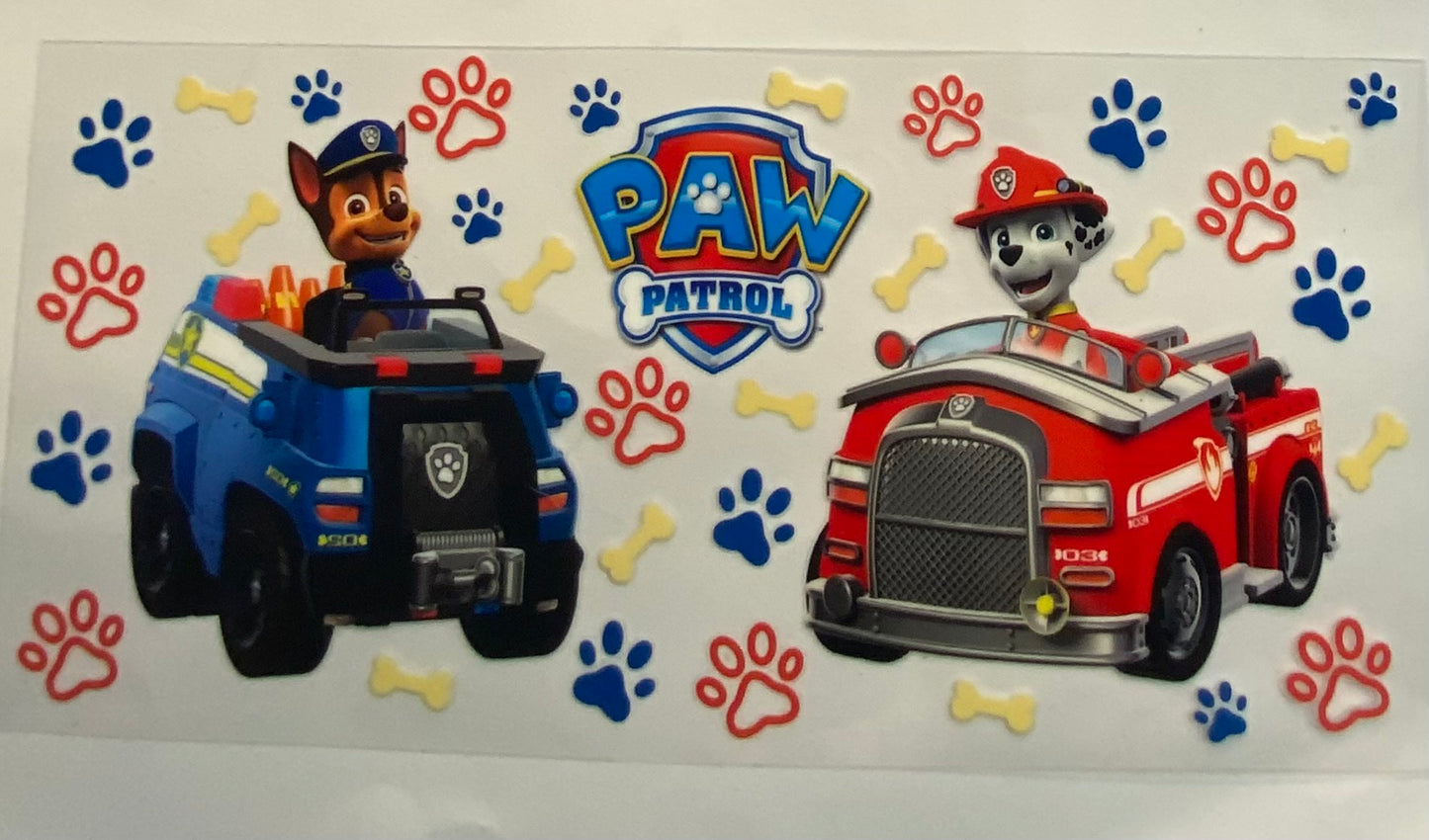 uvdtf transfer wrap paw patrol with Marshall