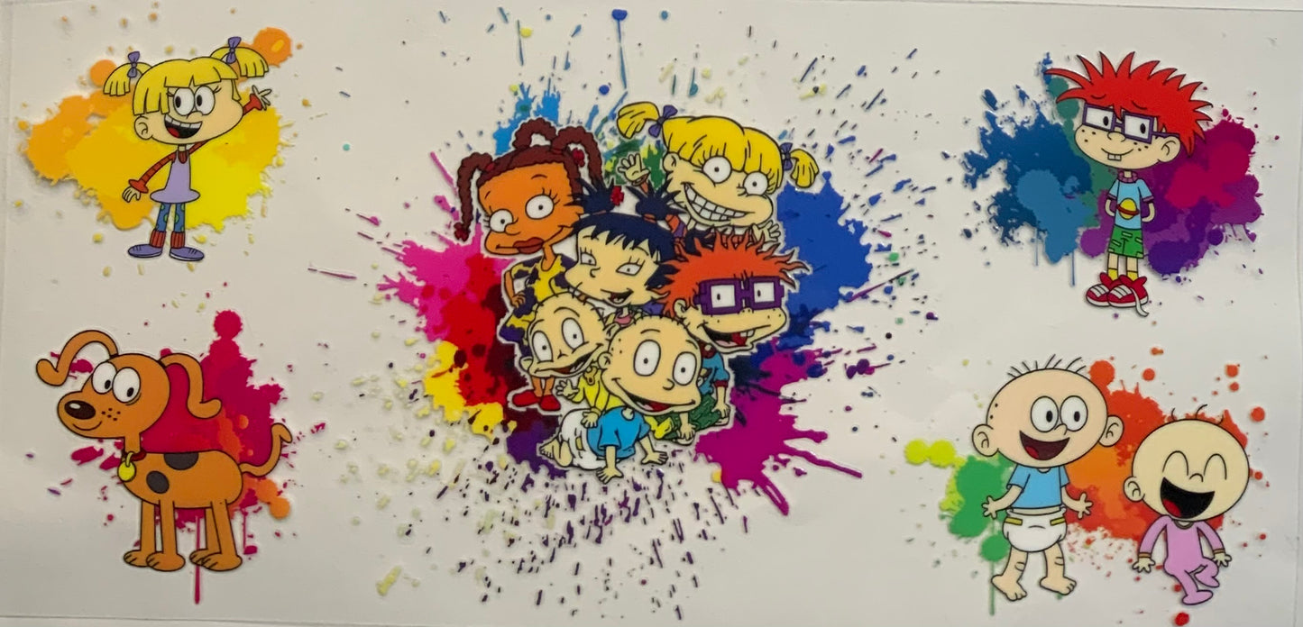 uvdtf transfer wrap rugrats with 90s characters