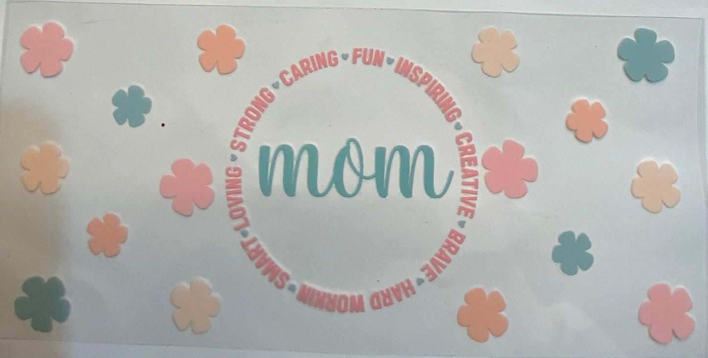 uvdtf transfer wrap mom with floral