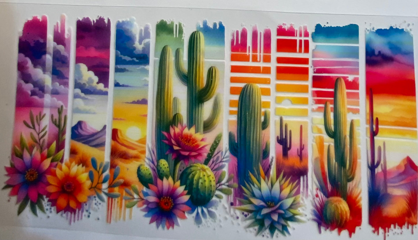 uvdtf transfer wrap desert theme, cactus