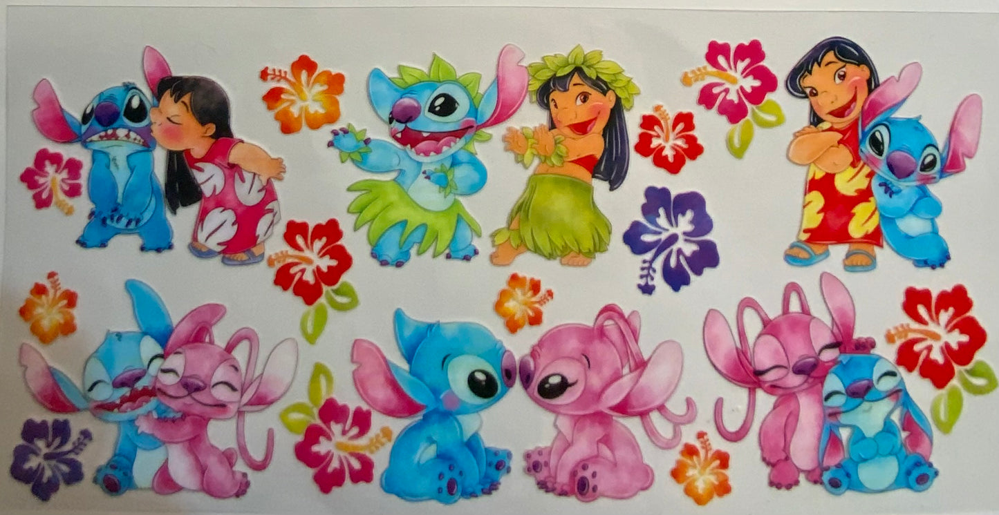 uvdtf transfer wrap stitch Hawaiian party