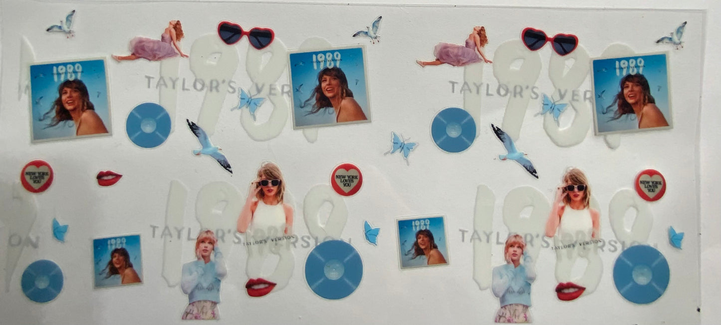Cup wraps uvdtf 1989 Taylor swift singer