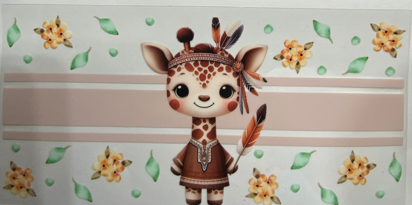 Cup wraps uvdtf giraffe, tribal
