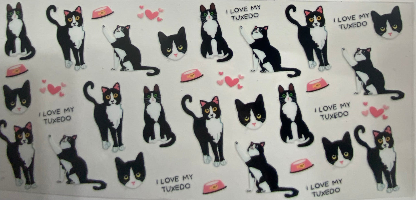 Cup wraps uvdtf tuxedo cat