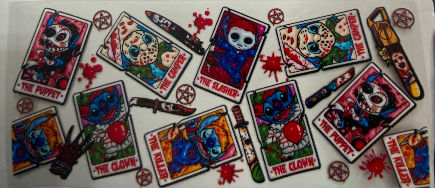Cup wraps uvdtf Halloween stitch double sided
