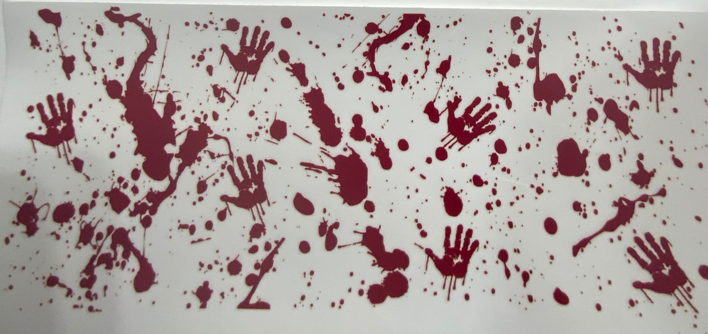 Cup wraps uvdtf Blood hands and splatter
