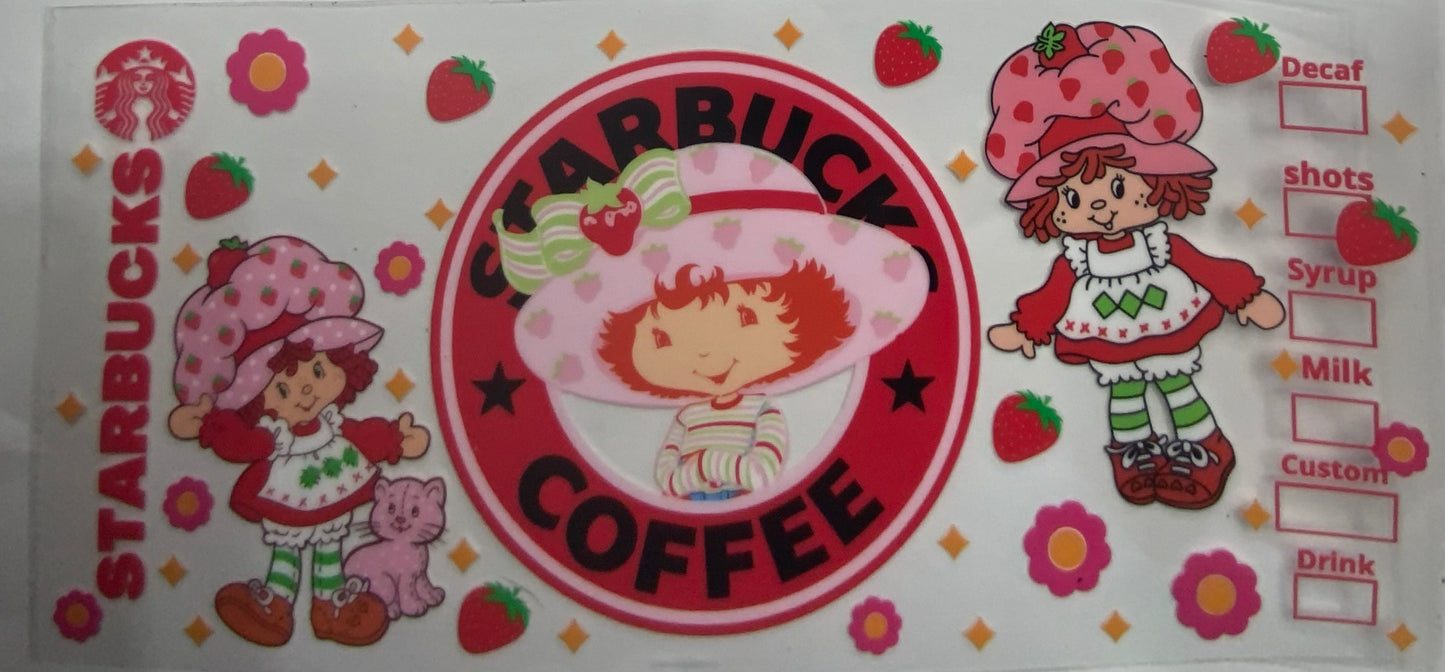 Cup wraps uvdtf Strawberry shortcake Starbucks
