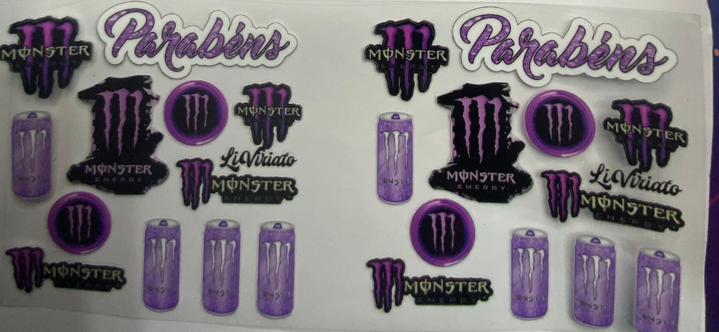 Cup wraps uvdtf Purple monster drinks