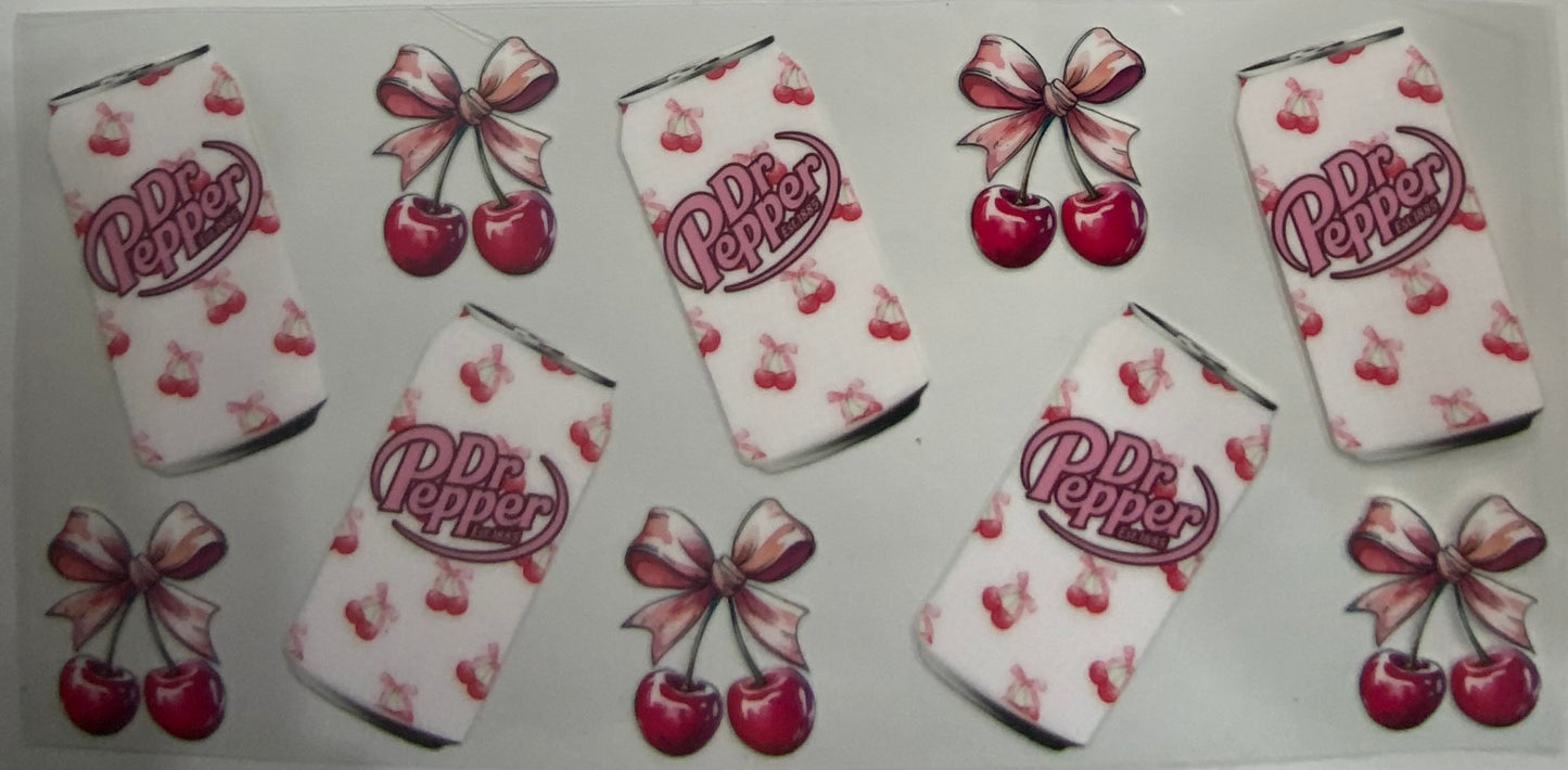 Cup wraps uvdtf  Cherry Dr Pepper with cherry bows