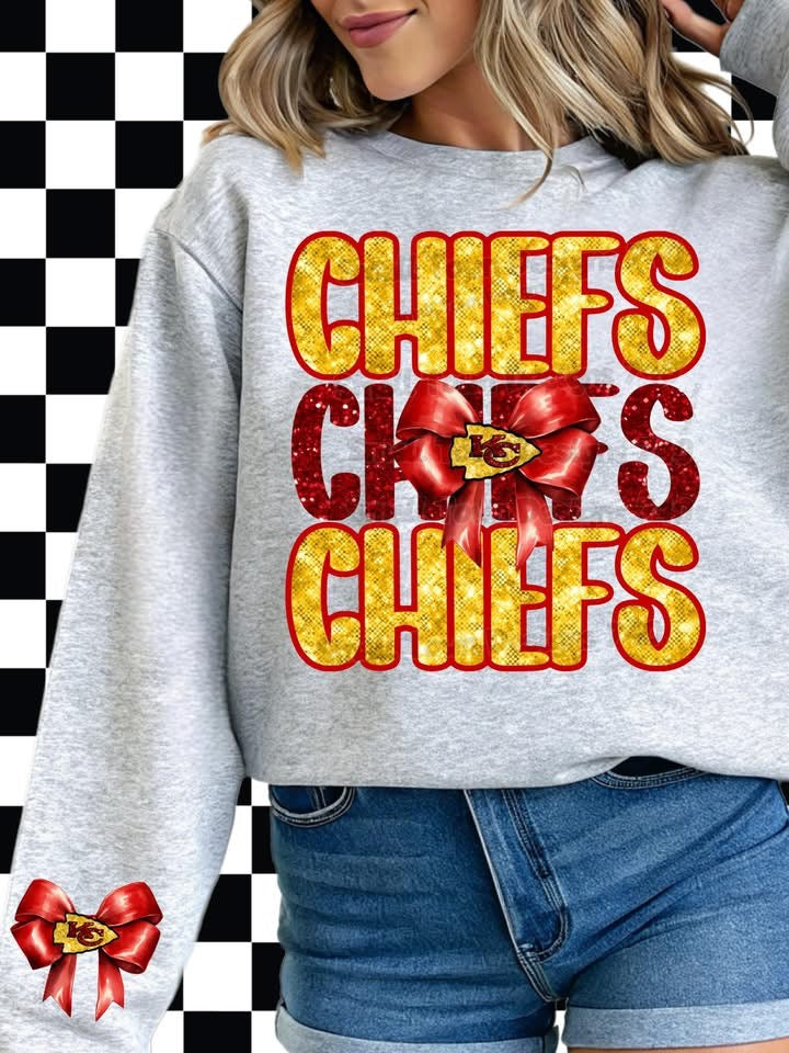 Custom sweater sports team with bow
