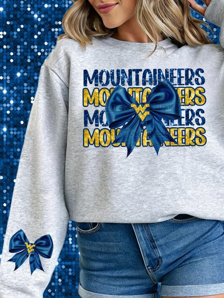 Custom sweater sports team with bow