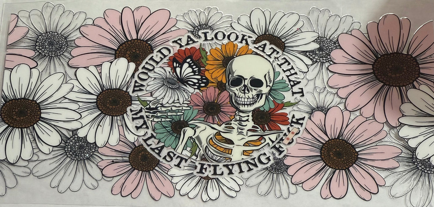 uvdtf  transfer wrap Skull last flying fuck