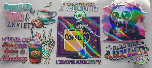 uvdtf  transfer wrap Holo coffee and tea