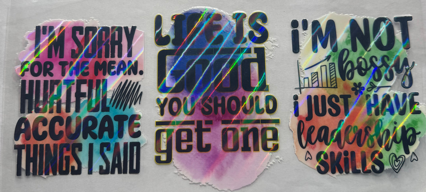 uvdtf  transfer wrap Holo life is good you should get one
