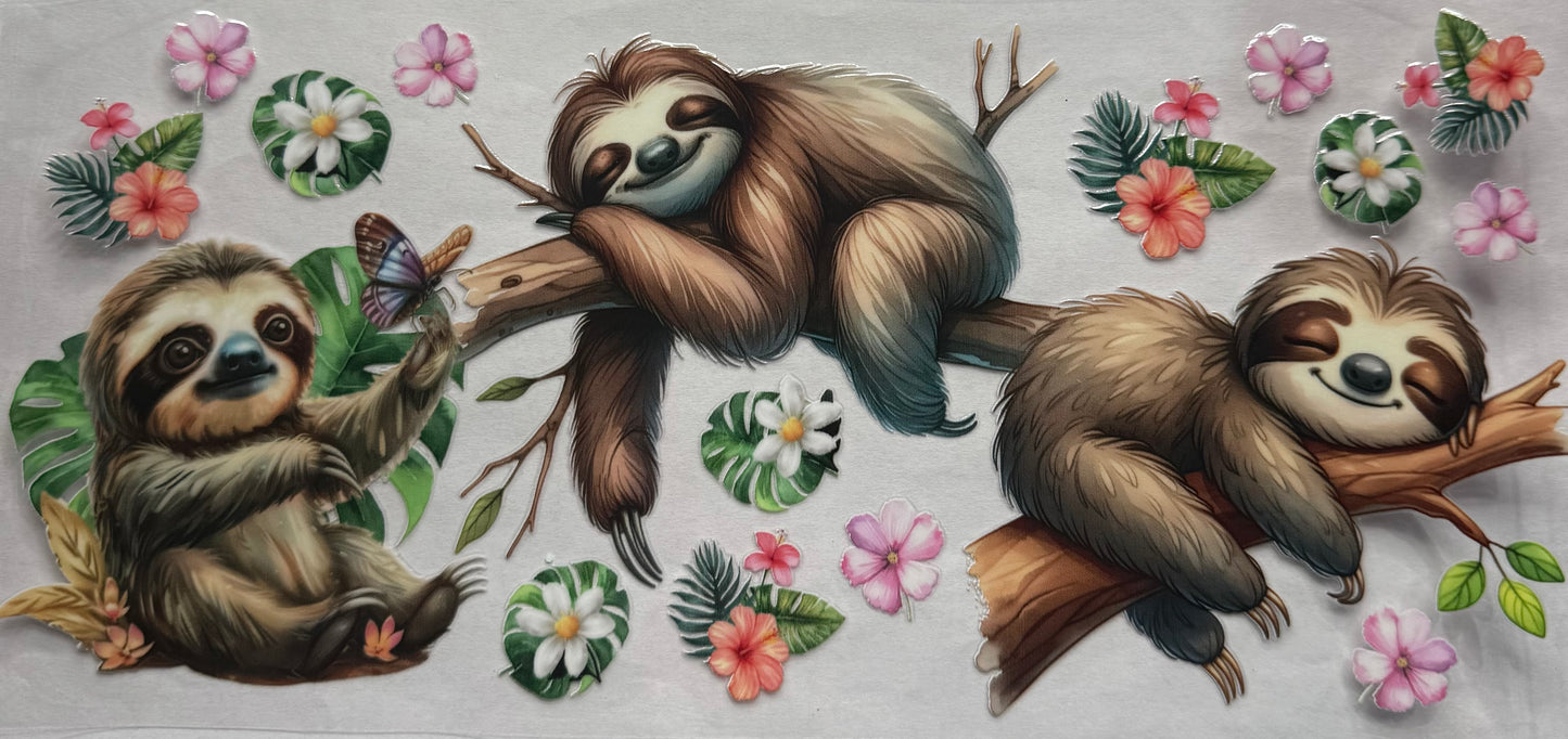 uvdtf  transfer wrap sloth