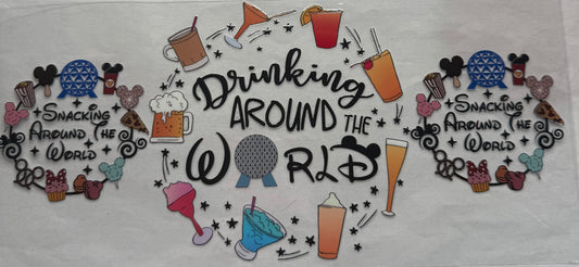 uvdtf  transfer wrap Disney drinking around world