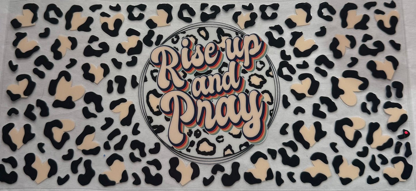 uvdtf  transfer wrap Cheetah, rise up and pray