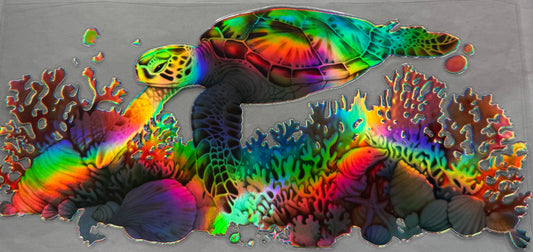 uvdtf  transfer wrap Holo under the sea turtle