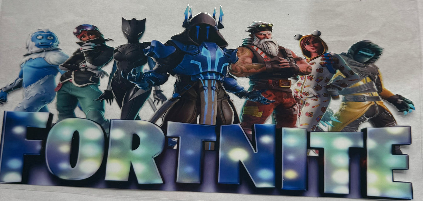 uvdtf  transfer wrap Blue green Fortnite
