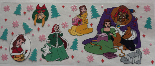 uvdtf  transfer wrap Disney  Christmas beauty and beast